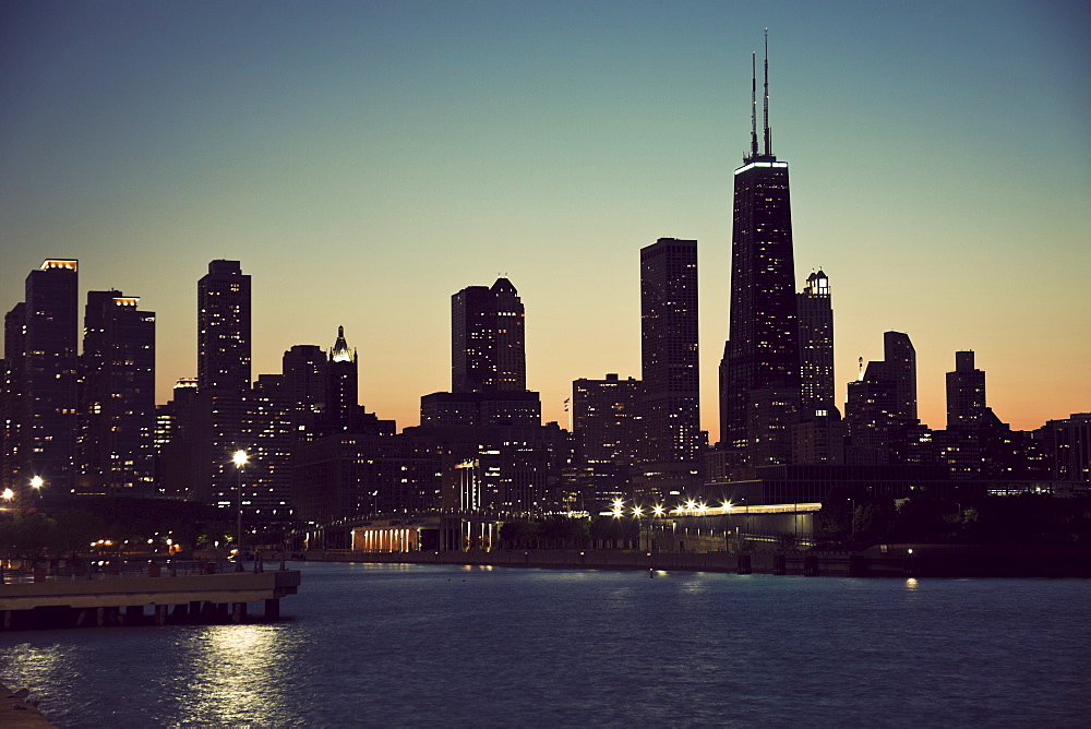 Chicago skyline - Gold Coast, USA, Illinois, Chicago, Michigan City