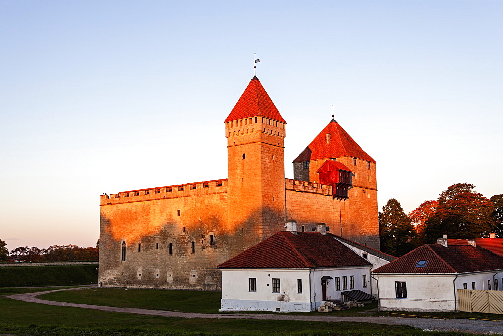 View of castle and houses, Estonia