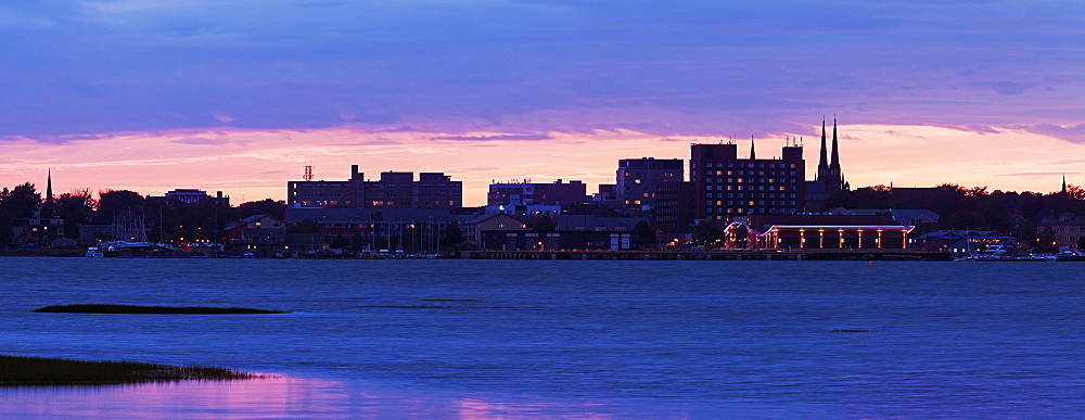 View of city across river, Prince Edward Island, New Brunswick, Canada