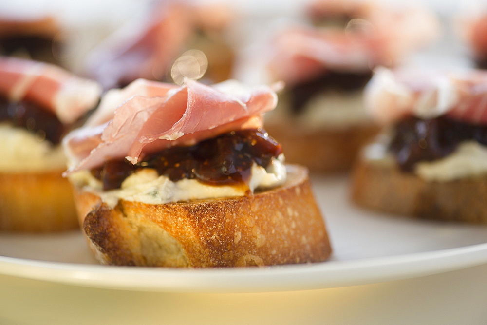 Close-up of toasts