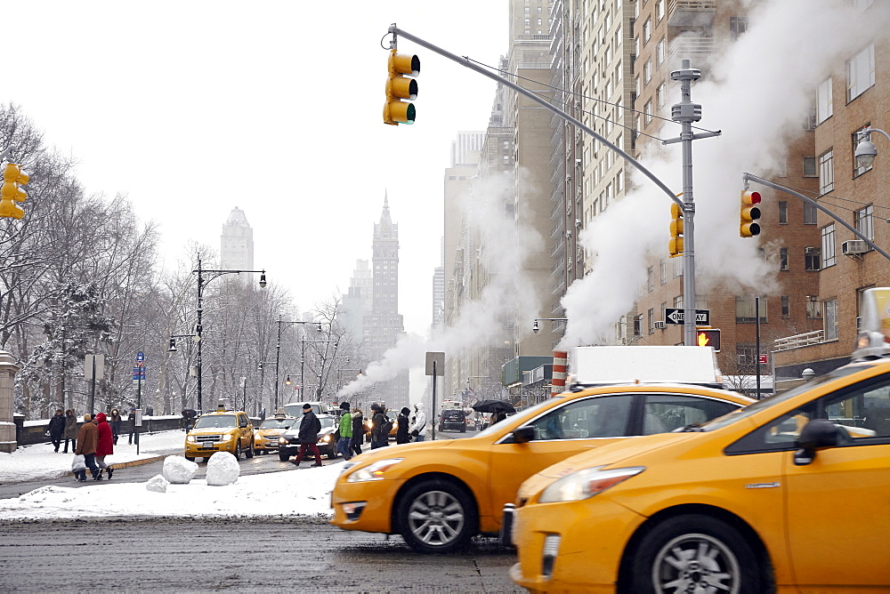 Traffic on street, New York City, New York,USA