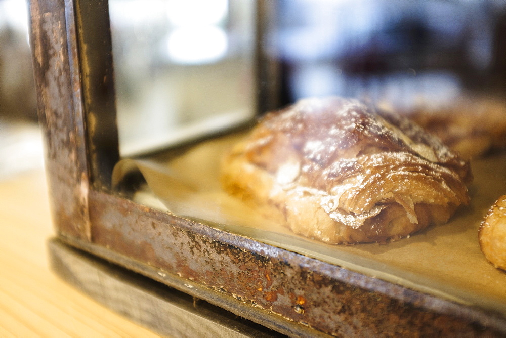 Close-up of croissant in bakery