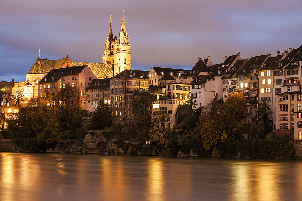 Basel Minster and Rhine River, Switzerland, Basel-Stadt, Basel, Basel Minster, Rhine River