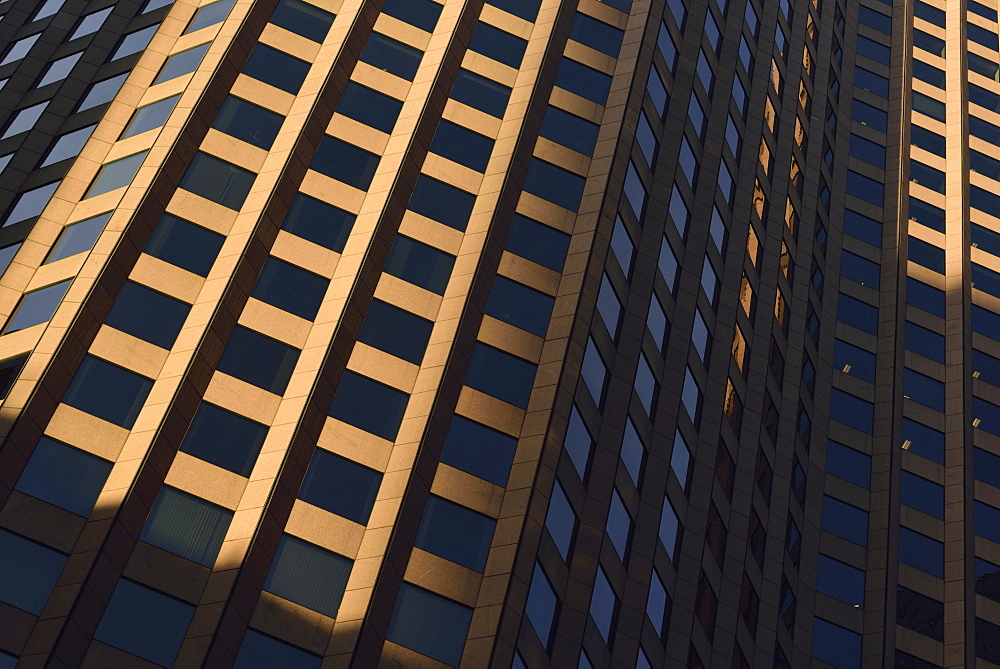 Full frame shot of office building, USA, Massachusetts, Boston, Financial District