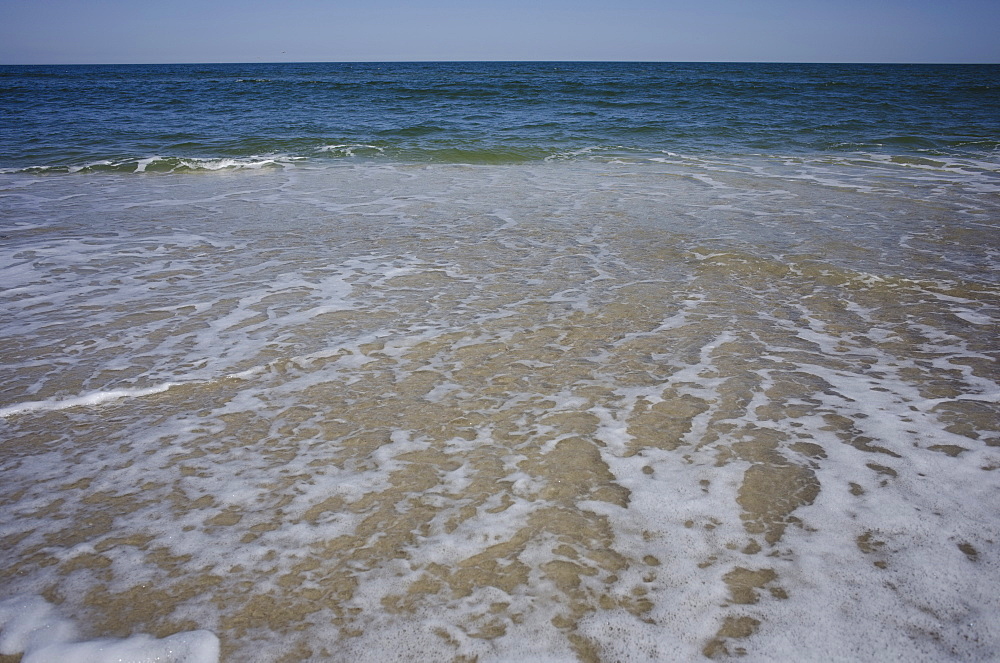 View of sea from beach, USA, New Jersey, Jersey Shore