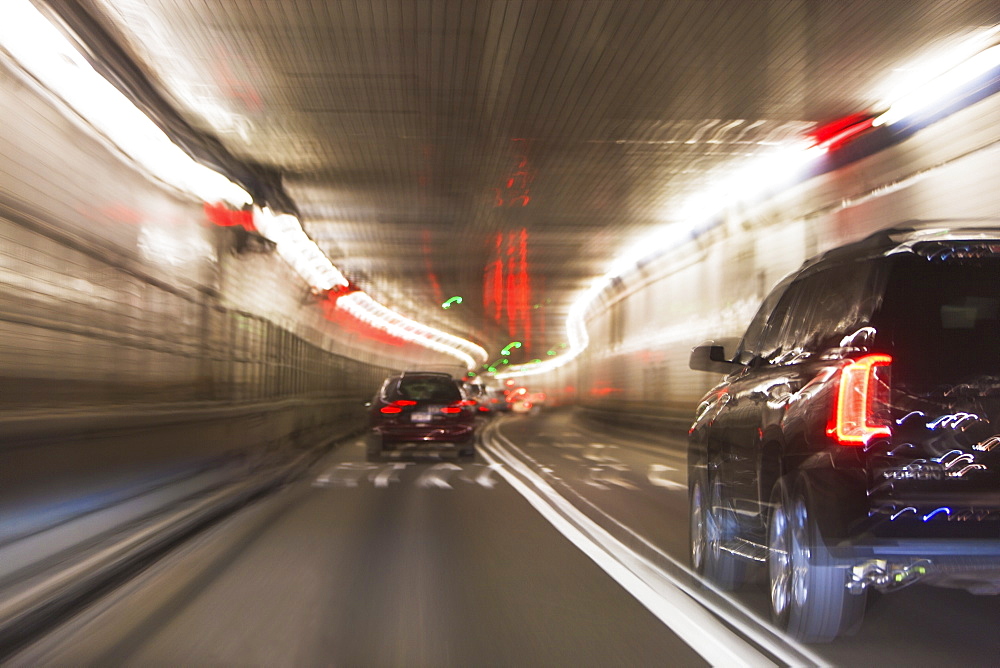 USA, New York State, New York City, Traffic in Lincoln Tunnel