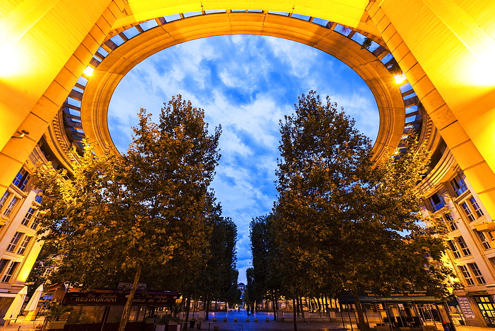 France, Occitanie, Montpellier, Modern architecture of Quartier Antigone