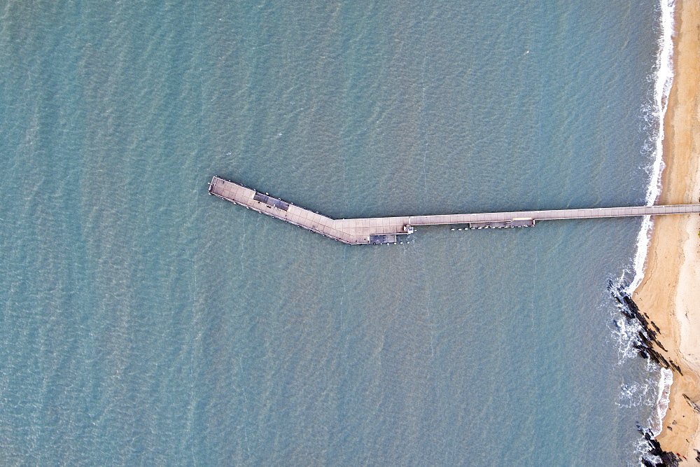 Australia, Queensland, Aerial view of pier (Drone)