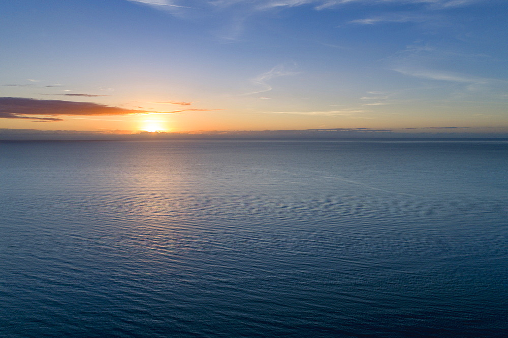 Sunrise over sea (Drone)