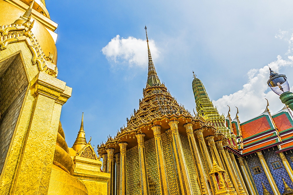 Low angle view of Wat Phra Kaew in Bangkok, Thailand