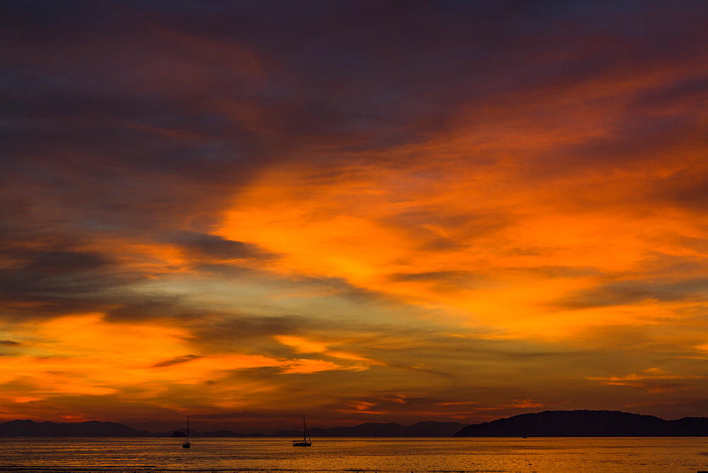 Cloudscape at sunset in West Railay, Thailand