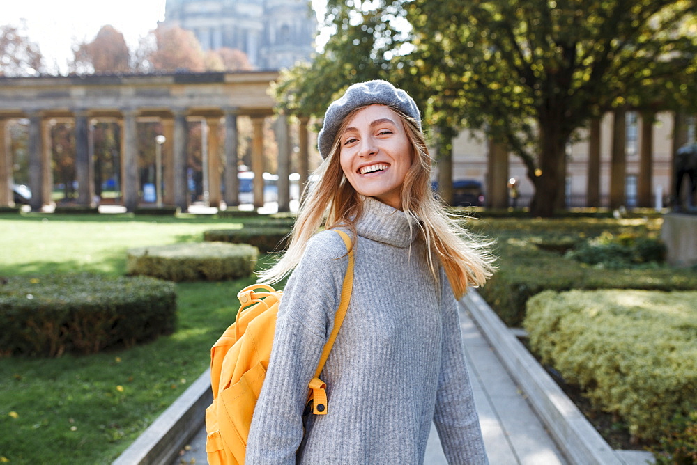 Young woman in Museum Island Park in Berlin, Germany