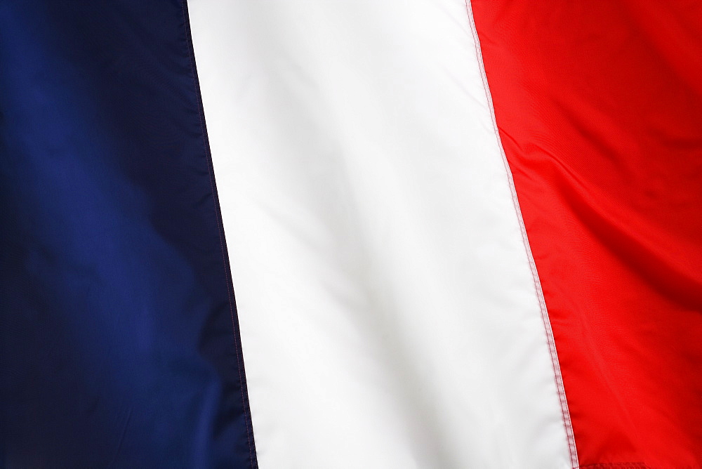 Close up of French flag