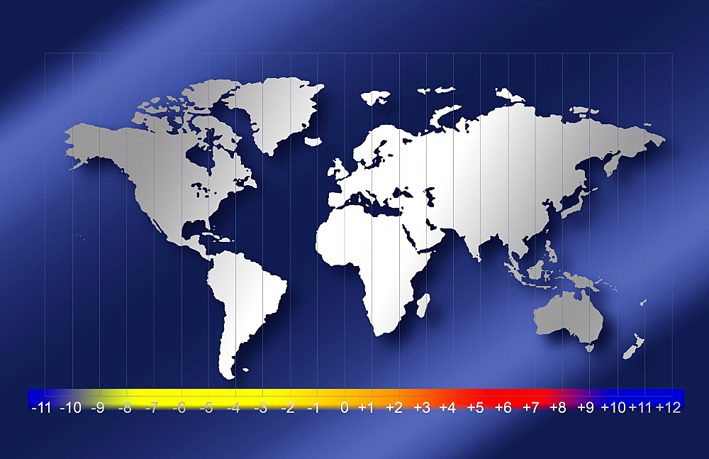 Computer generated map of globe