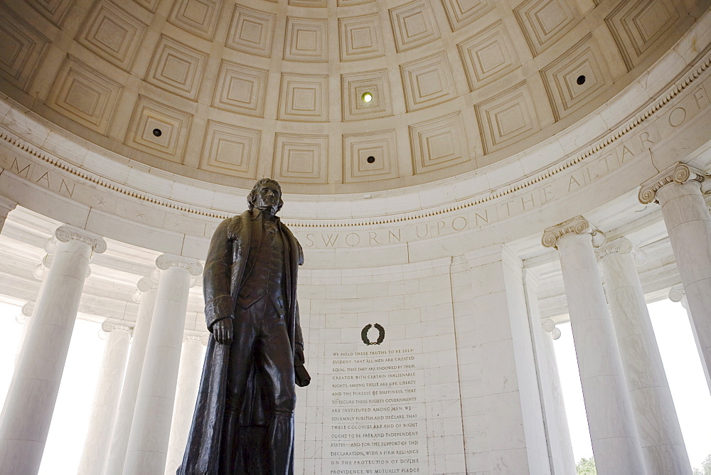 Interior of the Jefferson Memorial Washington DC USA