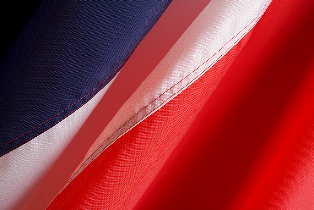 Close up of flag of France