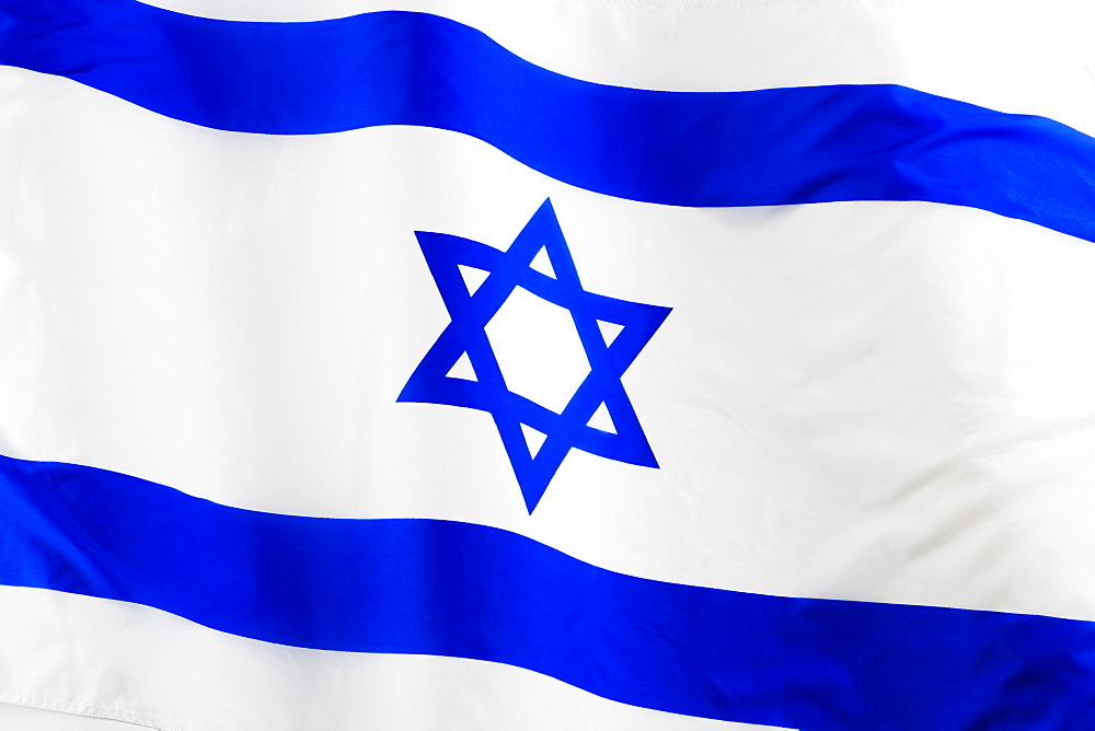 Close up of flag of Israel