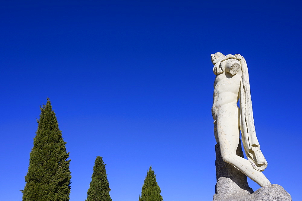 Sculpture of Emperor Trajan in Santiponce, Spain