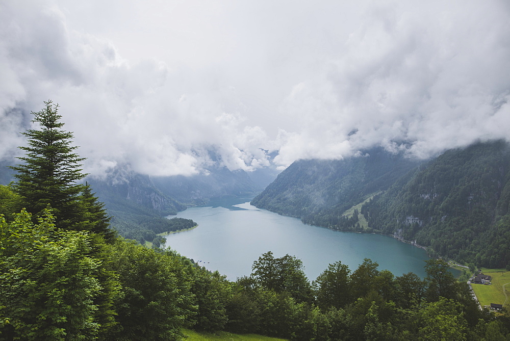 Lake and mountains in Glarus, Switzerland
