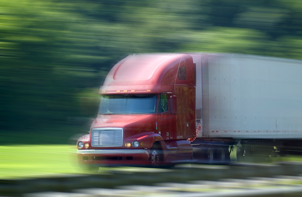 Semi truck on highway