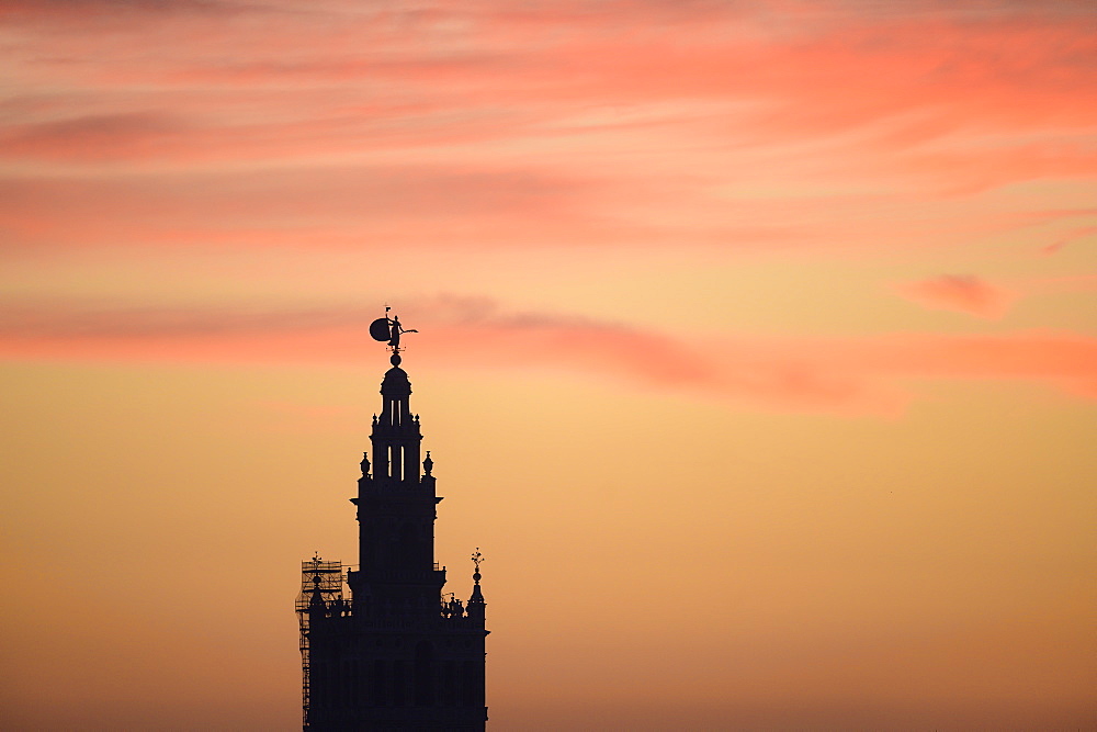 Spain, Seville, Giralda and Catherdral of Seville, Top of Giralda tower