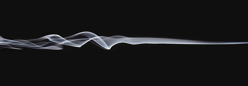 Smoke against black background