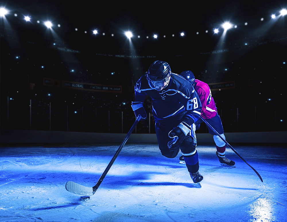 Hockey players during match