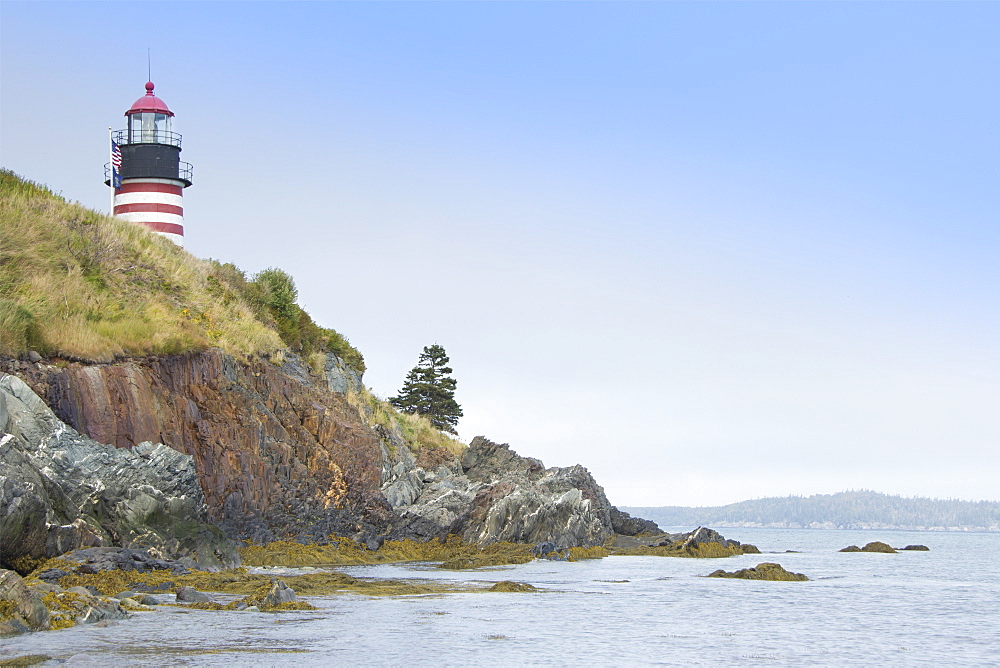 USA, Maine, Lubec, West Quoddy Head Lighthouse