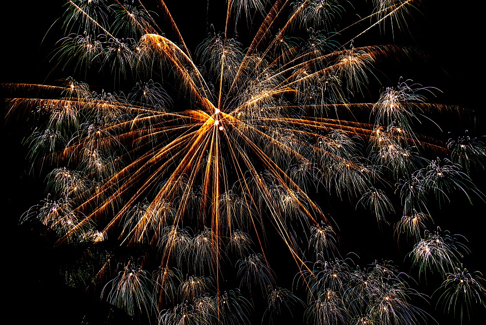 Fireworks on night sky