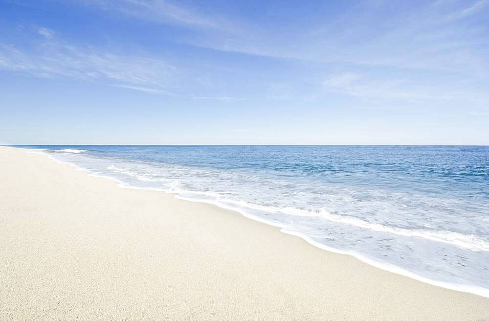 Massachusetts, Cape Cod, Nantucket Island, Calm beach and ocean wave