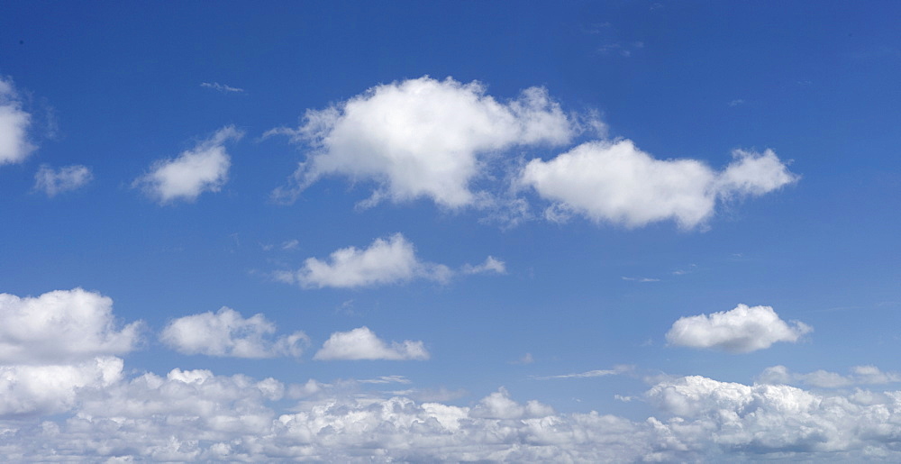 White clouds in blue sky