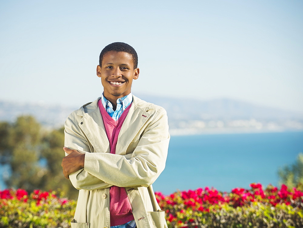 Portrait of smiling man, Dana Point, California