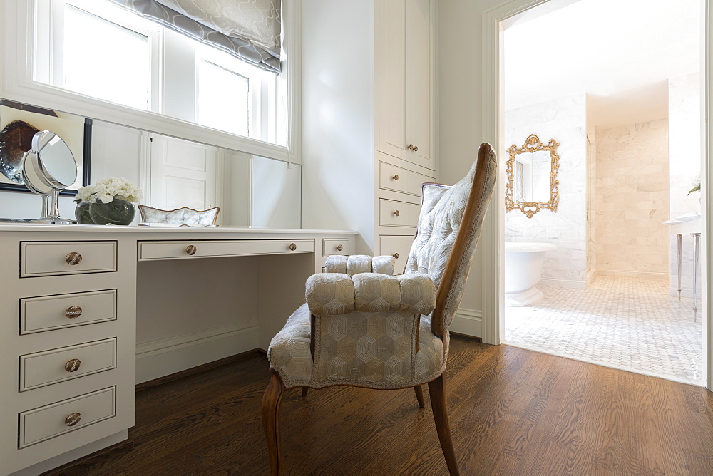 Interior of luxury dressing room