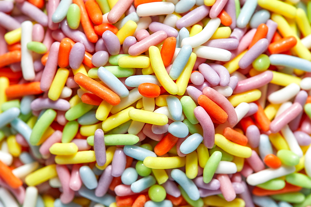 Close-up of colorful sprinkles