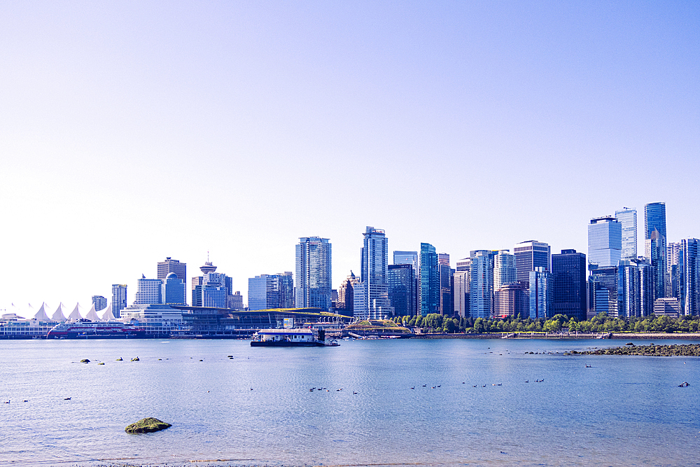 Downtown skyscrapers seen across Burrard Inlet