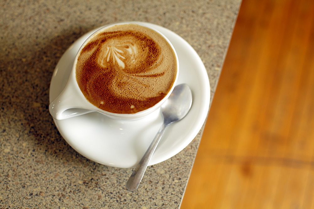 Cup of coffee on table