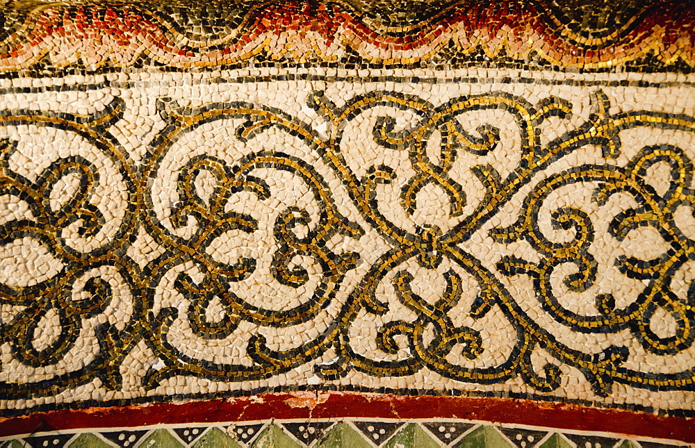 Turkey, Istanbul, Chora Church mosaic pattern detail