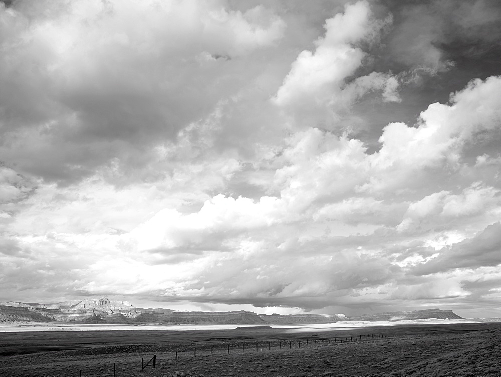 USA, Utah, Clouds over desert landscape