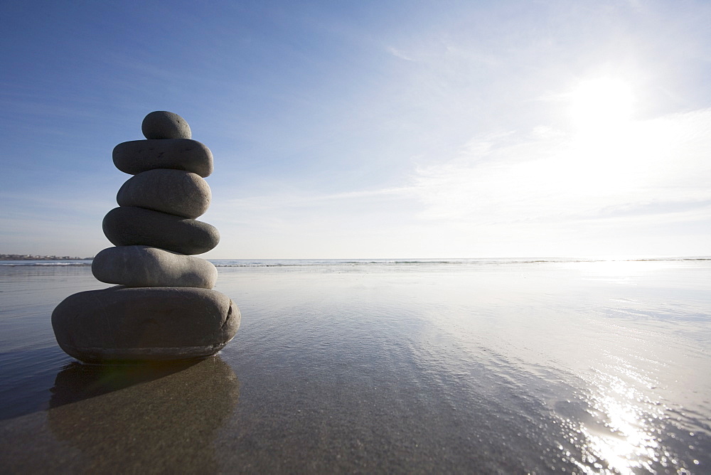 Stack of rocks on the beach