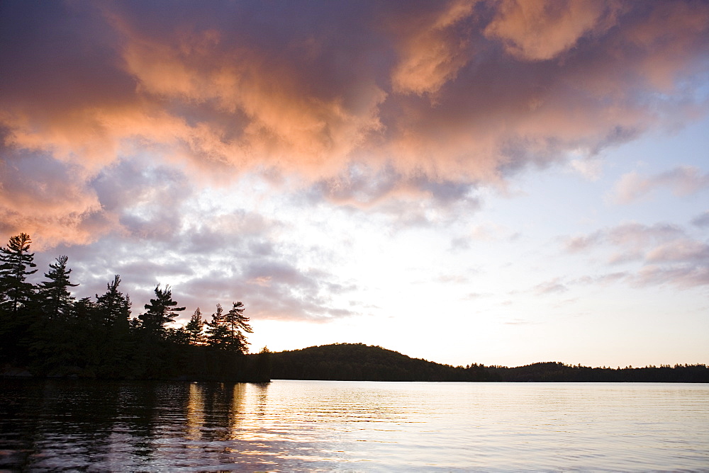 Lake at sunset