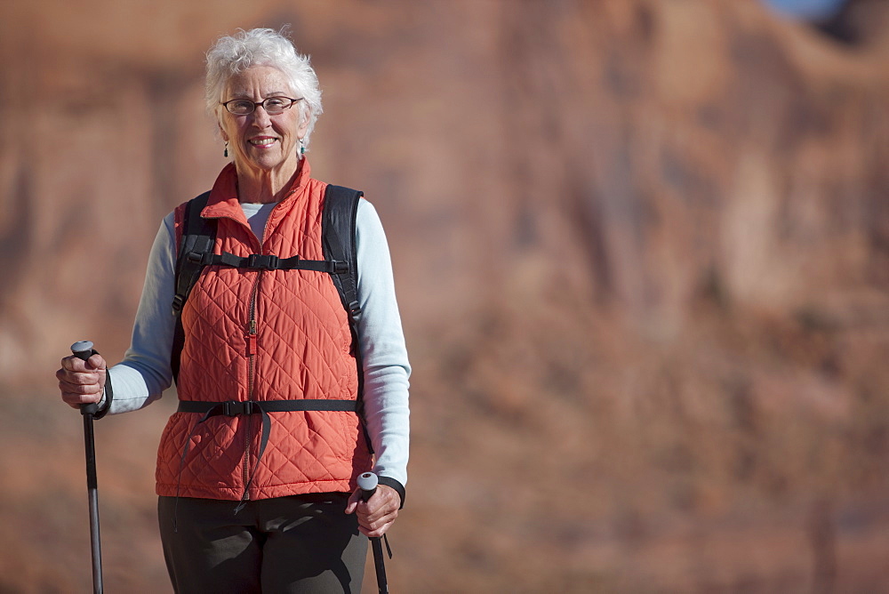 Elderly hiker