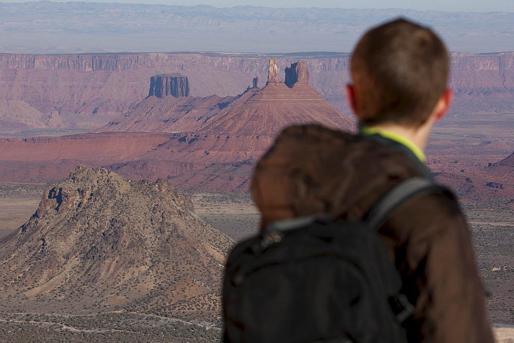 Hiker at top of canyon
