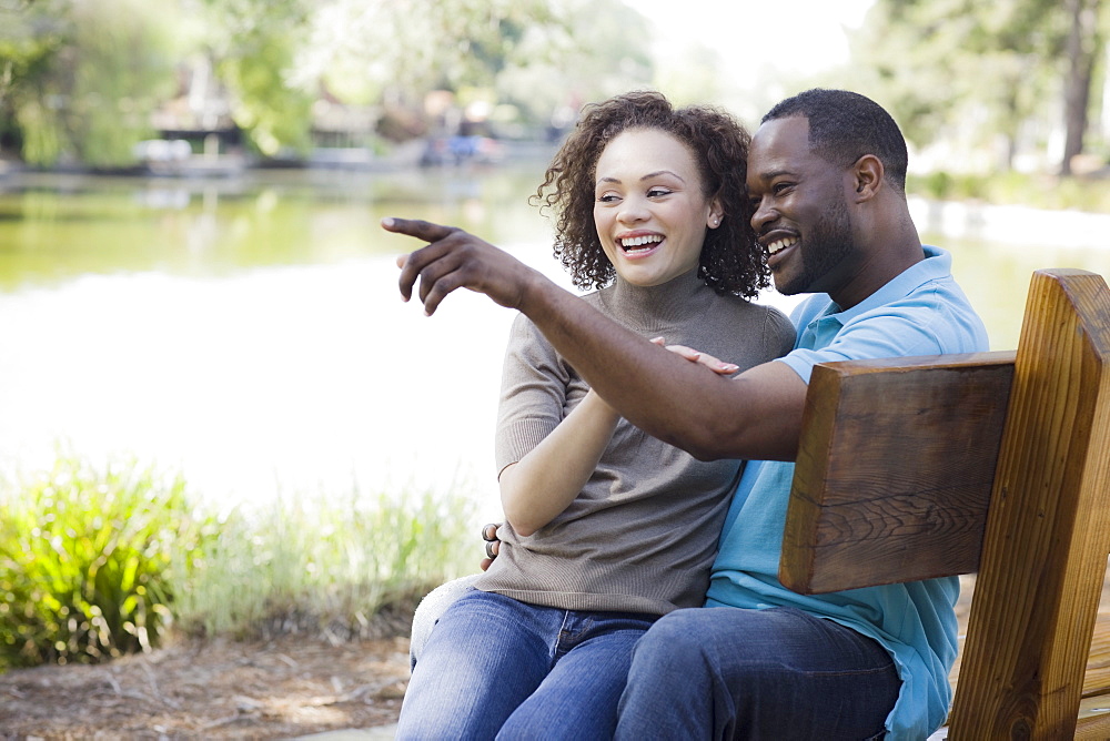 A couple at a park