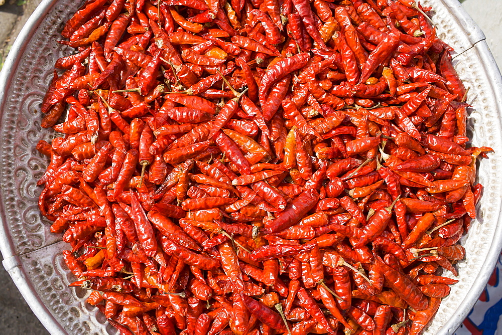 Chili peppers in bowl