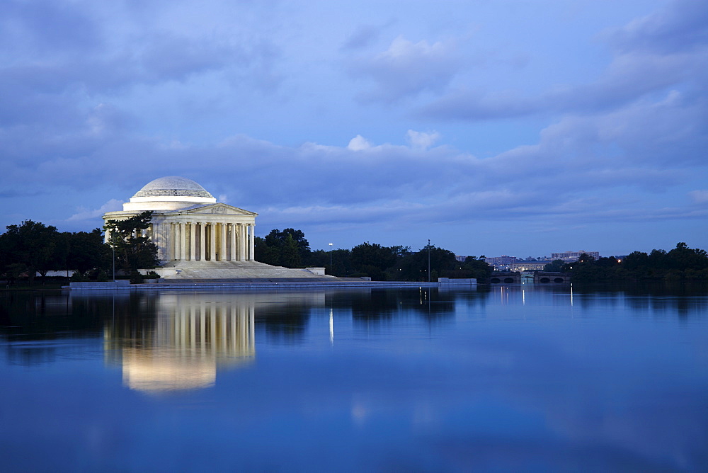 Thomas Jefferson Memorial at dusk, Washington, DC