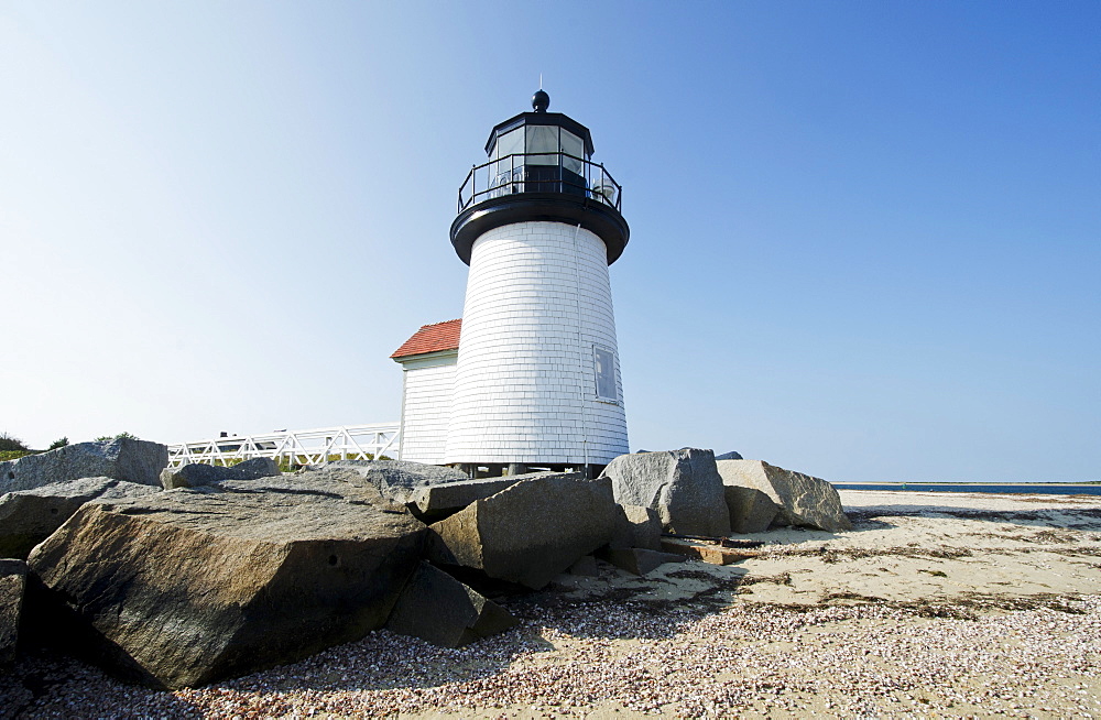 View of Brant Point lighthouse, Nantucket, Massachusetts