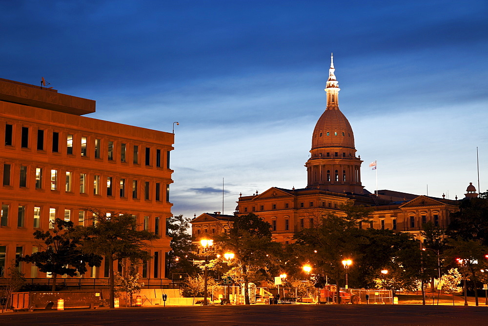 Lansing, Michigan - State Capitol Building at sunrise