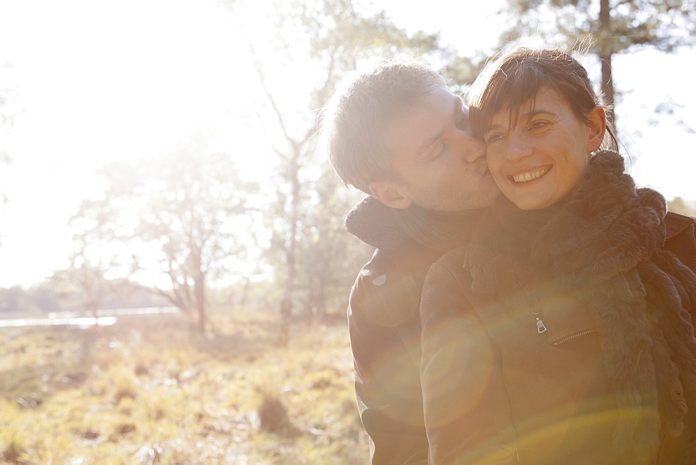 Young couple on romantic walk