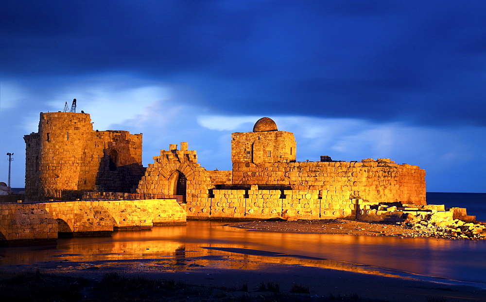 Sidon Sea Castle at dusk