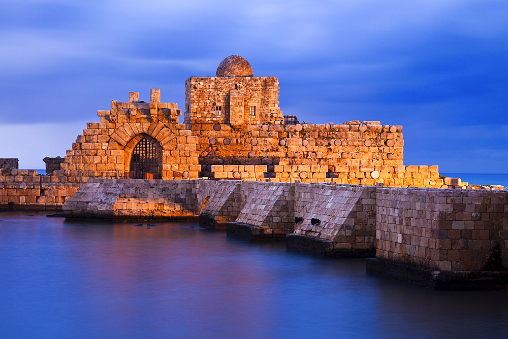 Sidon Sea Castle at dusk